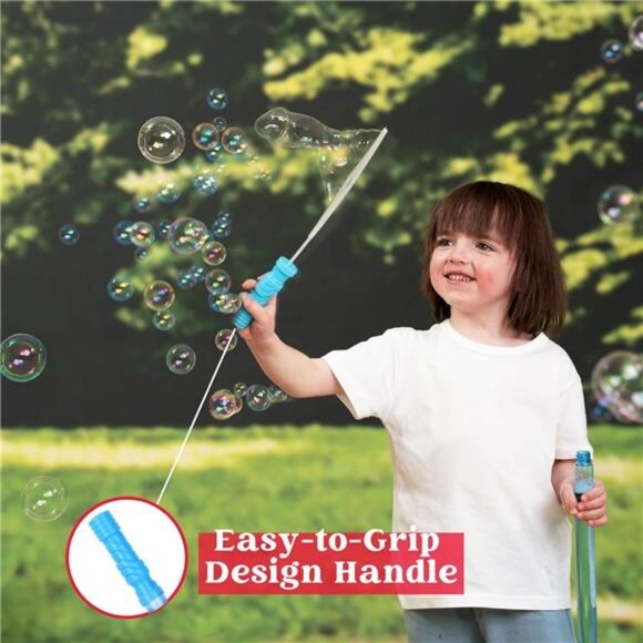Big Bubble Wands for Kids, 1 Dozen Bubble Wand Bulk with Bubbles - Picture 3 of 7